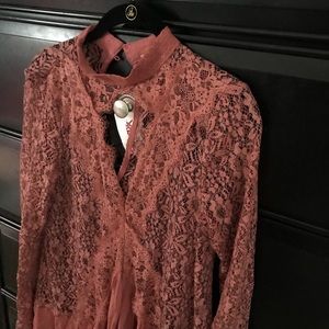 Free People Lace Mini Dress